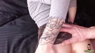 The guy playfully teased the sexy girl and pushed deep into her