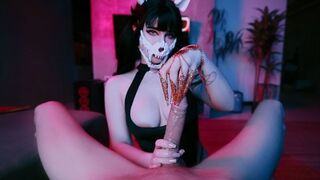 MollyRedWolf is testing you. Try not to cum. TittyFuck, Femdom, Handjob, Creampie - can you resist?