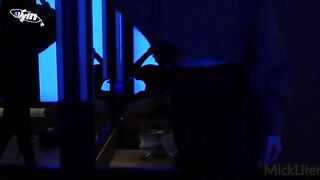 A girl is trying clothes in the fitting room, no sex!