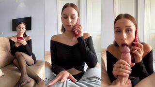 My boyfriend sent me to cheat! I told on the phone about the intense action!