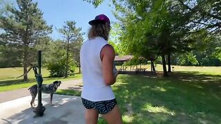 A real couple is fucking on the lake in Michigan Summer