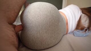 My stepsister caught me jerking off and fucked me hard