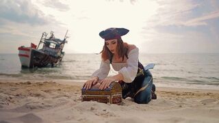 The real treasure was under the panties of Captain Sweetie Fox, who loves to experiment with sex