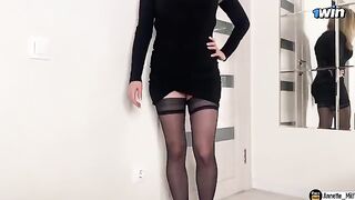 My stepmom wanted to check the size of my cock, so we fucked