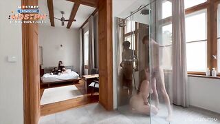 Two couples fucked in the shower, our friends and we wanted to do the same