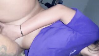 The gifted Bahian guy with big dick is riding hot blonde babe