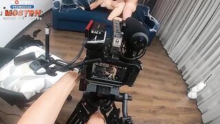 Behind the Scenes: Big ass blonde in rough sex and pussy licking action