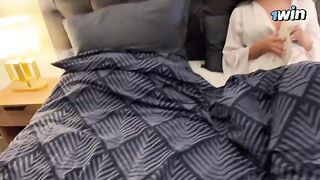 A stepson got a sex lesson from his hot stepmom on a rainy night