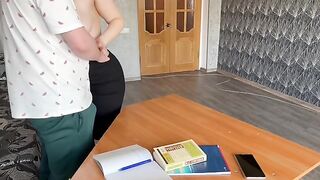 A young student hooked his teacher on porng and get fucked