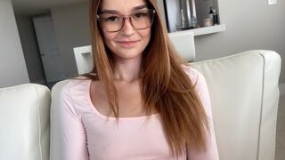 The guy is giving a sex lesson to his 18-year-old step sister