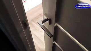 I was spying for my stepsister, she caught me and gave me a blowjob