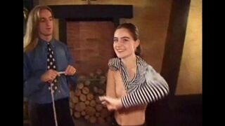 A girl with a big bush has sex