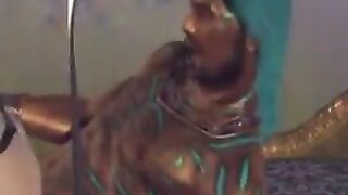 Brunette woman enjoys a long and thick dick