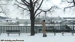 The student has a clear conscience and shows her boobs in public