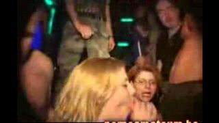 Bunch of wet pussies is having fun in the club, while men are around