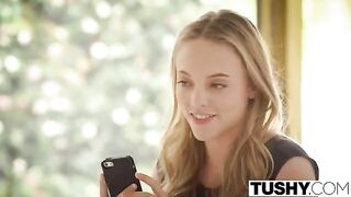 Two students fucked in their ass by a man in an intense FFM scene