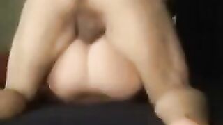 The wife of the man asked his friend to fuck her wet pussy