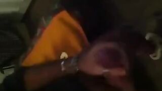 A guy masturbates in front of the mirror, it's very pleasant