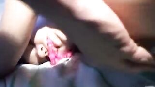 Hot Russian chick is having fun with her mate in the hostel room