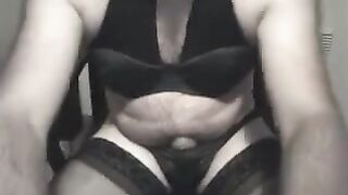 While jerking off, the second hand fucked her ass hole