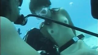 A man has sex with a girl right in the pool water