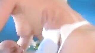Hard sex with a beautiful woman in white stockings is awesome