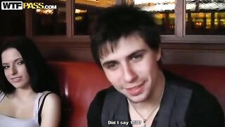 A pick-up guy fucked a girl in the toilet of a cafe