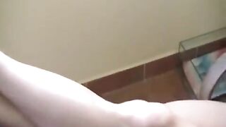 A drunk girl smoked a naked pipe and burned her boobs