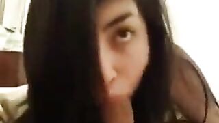 The lesson is learned – a girl now knows how to do a blowjob
