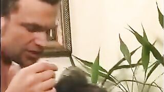 A 40-year-old guy played a joke on the girl, touching her by the nipples