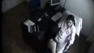 Spy cam in massage room - don't look!
