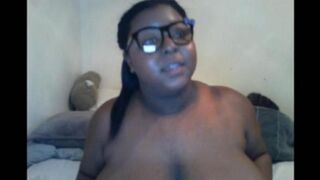 A black woman ended the broadcast with her big tits