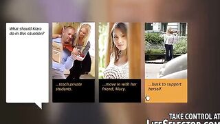 A young girl is removed in a cool way, and it's very pleasant to watch