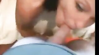 Guy finishes on the face of a cute 18-year-old brunette after sex