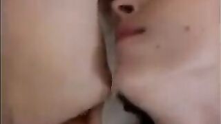 Babe cleans her friend’s cum from pussy and ass