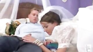A group sex session with a bride who gets fucked by many guys