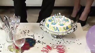 The husband decided to reward his wife with sex in the bathroom
