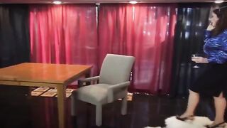 A mature woman seduced her neighbor while her husband was away at home