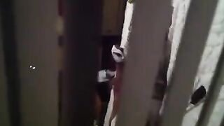 The man shoots his neighbors having sex with a camera