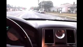 Nikki made a blowjob right in the car, it was quite a sight