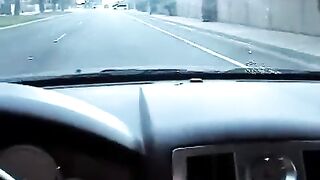 Nikki made a blowjob right in the car, it was quite a sight