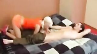 The sister could not resist her brother, so she had sex with him