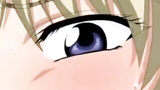 A guy spies on a girl, who is masturbating and moaning