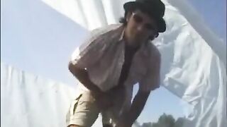 A journey ends with a short but pleasant sex in nature
