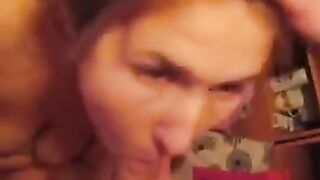 He finished up in her mouth, it was just a blowjob session
