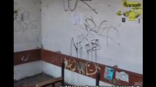 A naughty girl who loves to suck cock in public places