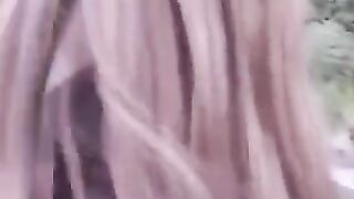 A naughty girl who loves to suck cock in public places