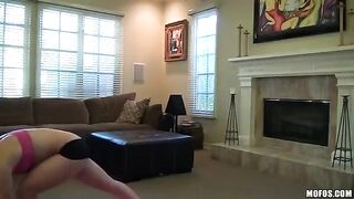 Appetizing girl sucks dick of a yoga instructor in a steamy POV scene