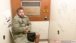 A girl with a nice butt fucked in her hole with sperm