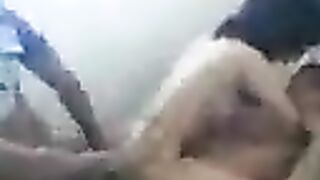 Two guys fucked young Asian in threesome sex